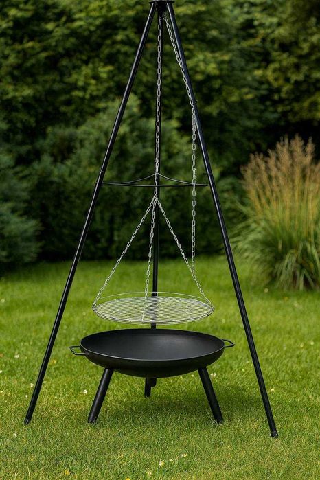 Grill węglowy gregman 2w1 ogrodowy  Trójnóg Palenisko do ogniska