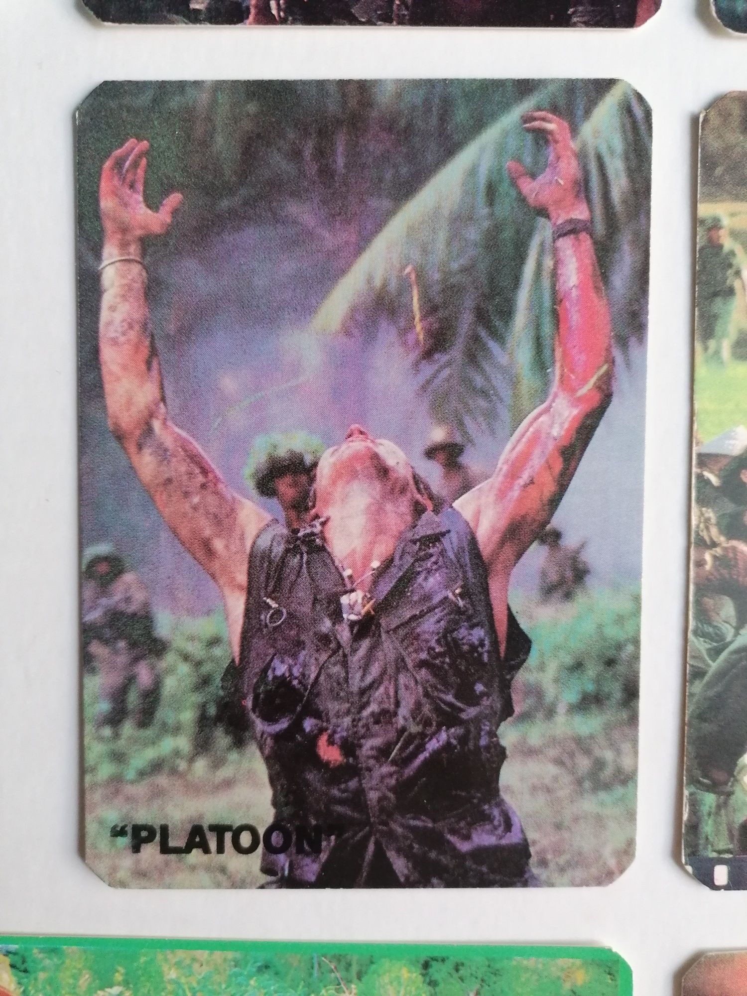 Conjunto de 6 calendários do filme Platoon, edição de 1987