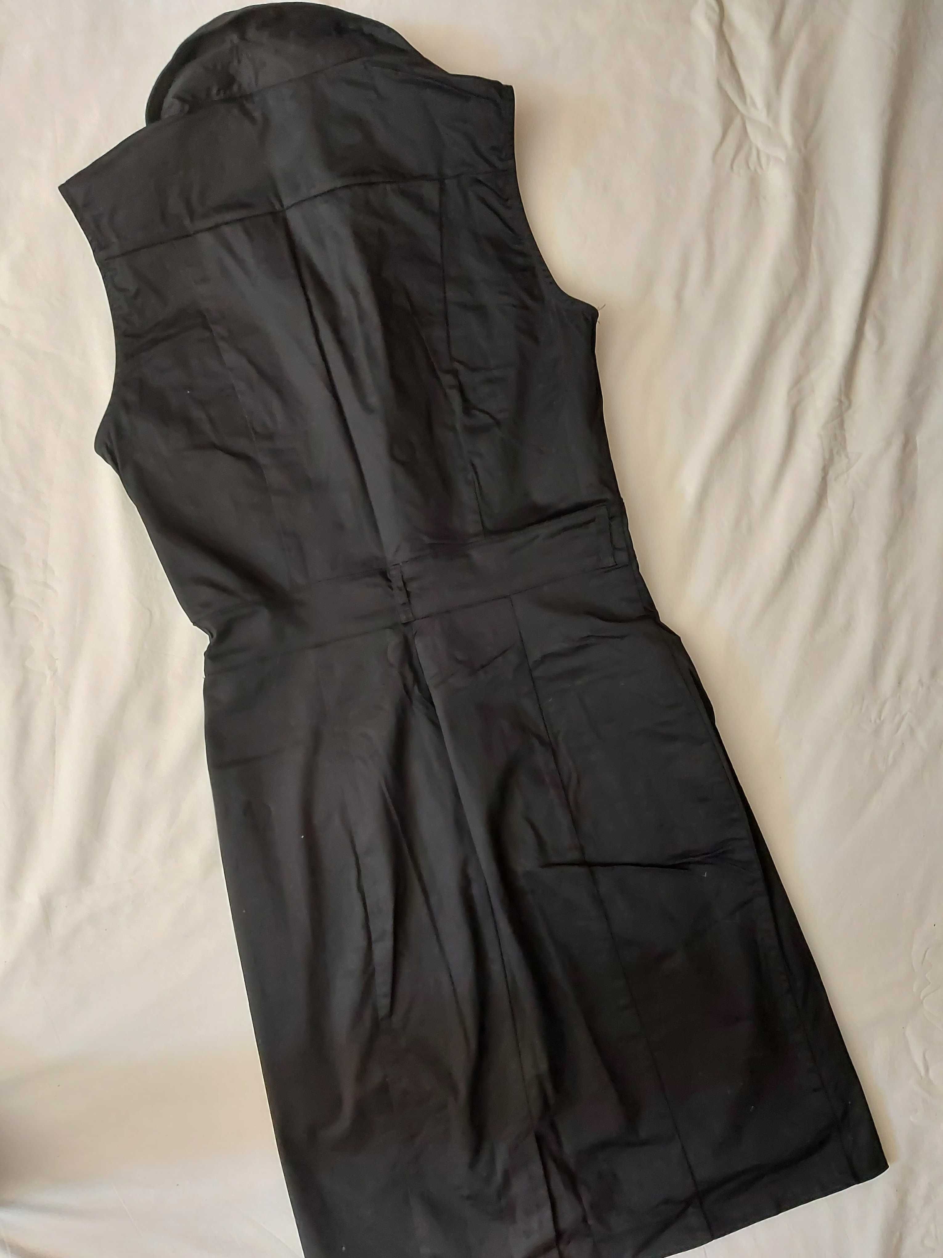 H&M czarna sukienka tunka bardzo fajna 34 XS