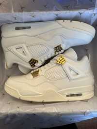 Nike Air Jordan 4 White & Gold rozmiar 44 Sail & Metallic Gold