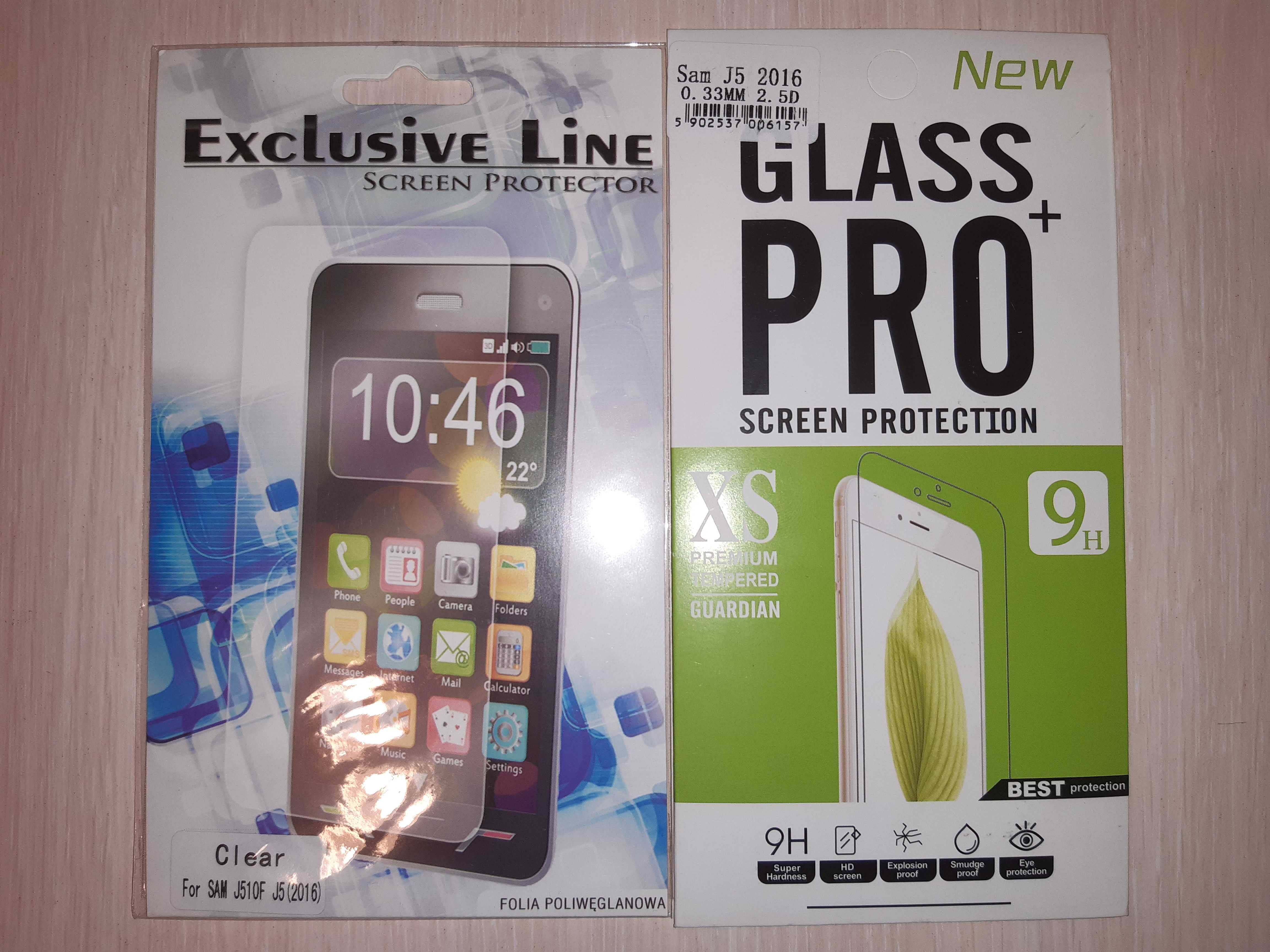 Folia / szkło na ekran smartfona Samsung Galaxy J5 2016 (zestaw 2szt.)