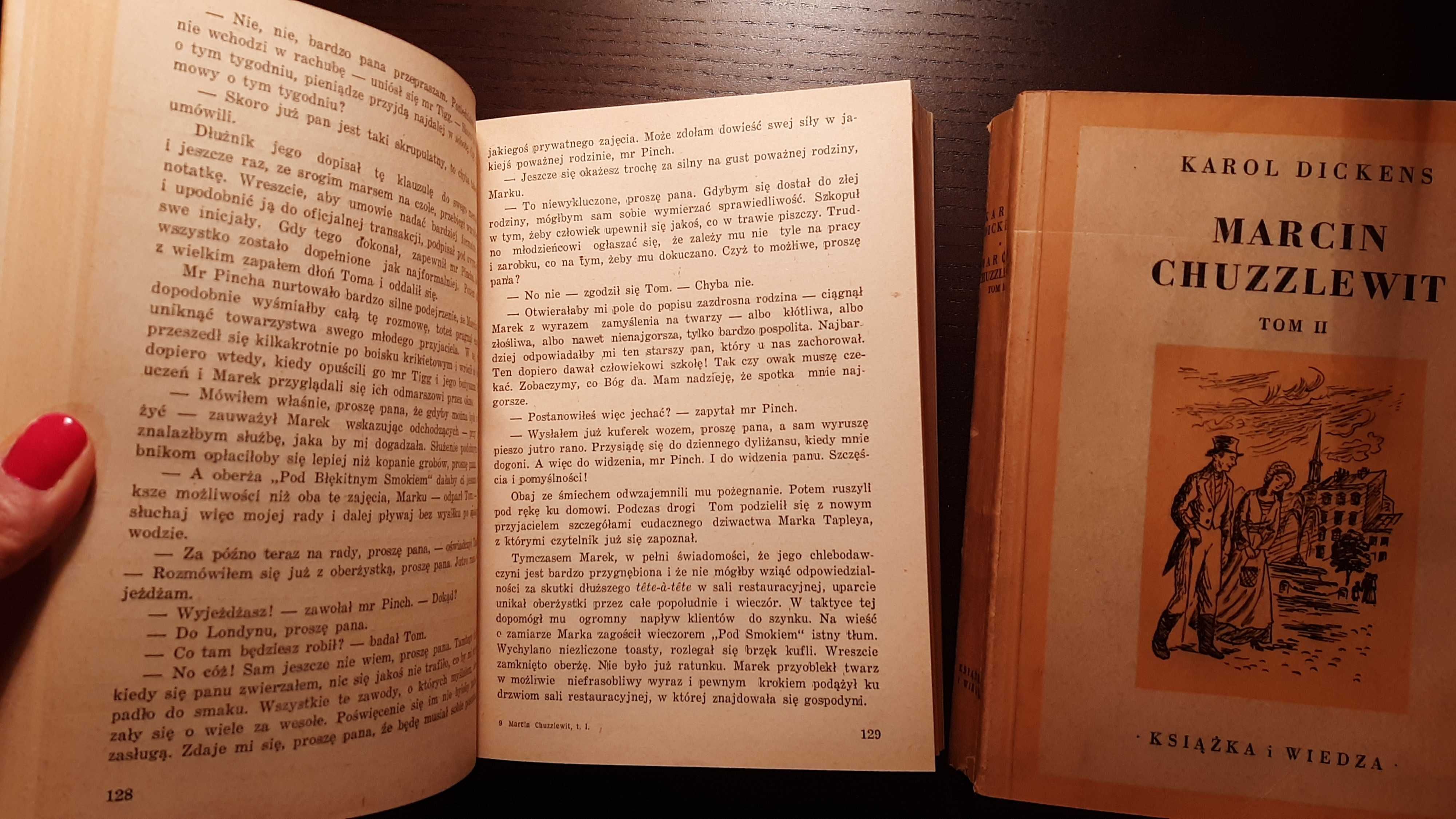 Dickens "Marcin Chuzzlewit" Tom I i II. Klasyka !