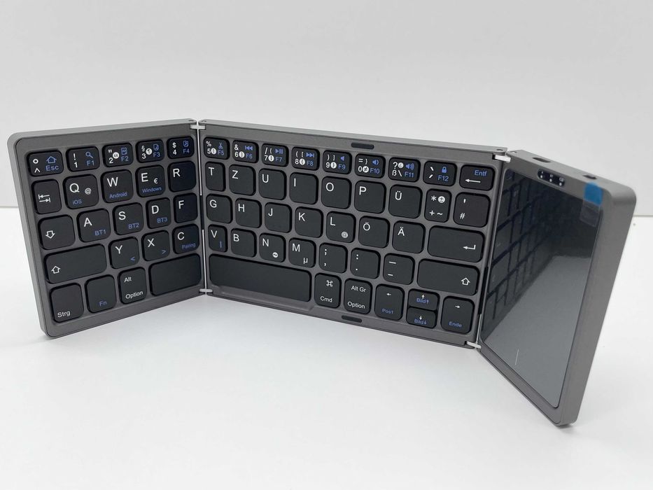 Składana klawiatura z touchpadem OMOTON KB568 grafitowa QWERTZ