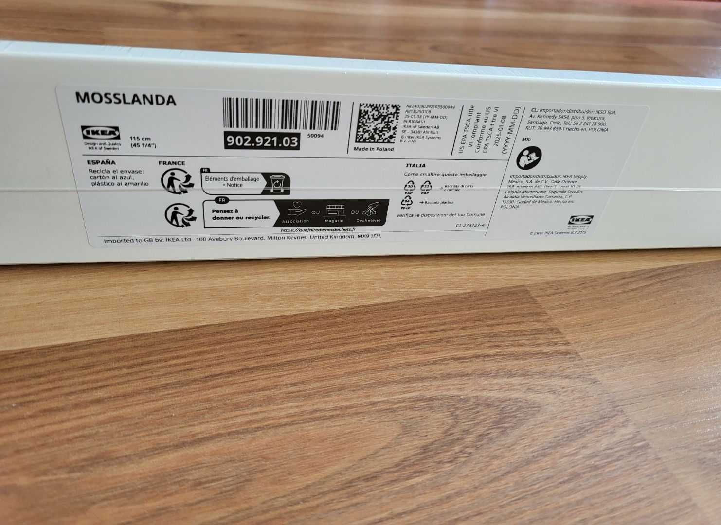 półka na zdjęcia, Ikea, biała, 115 cm, nowa