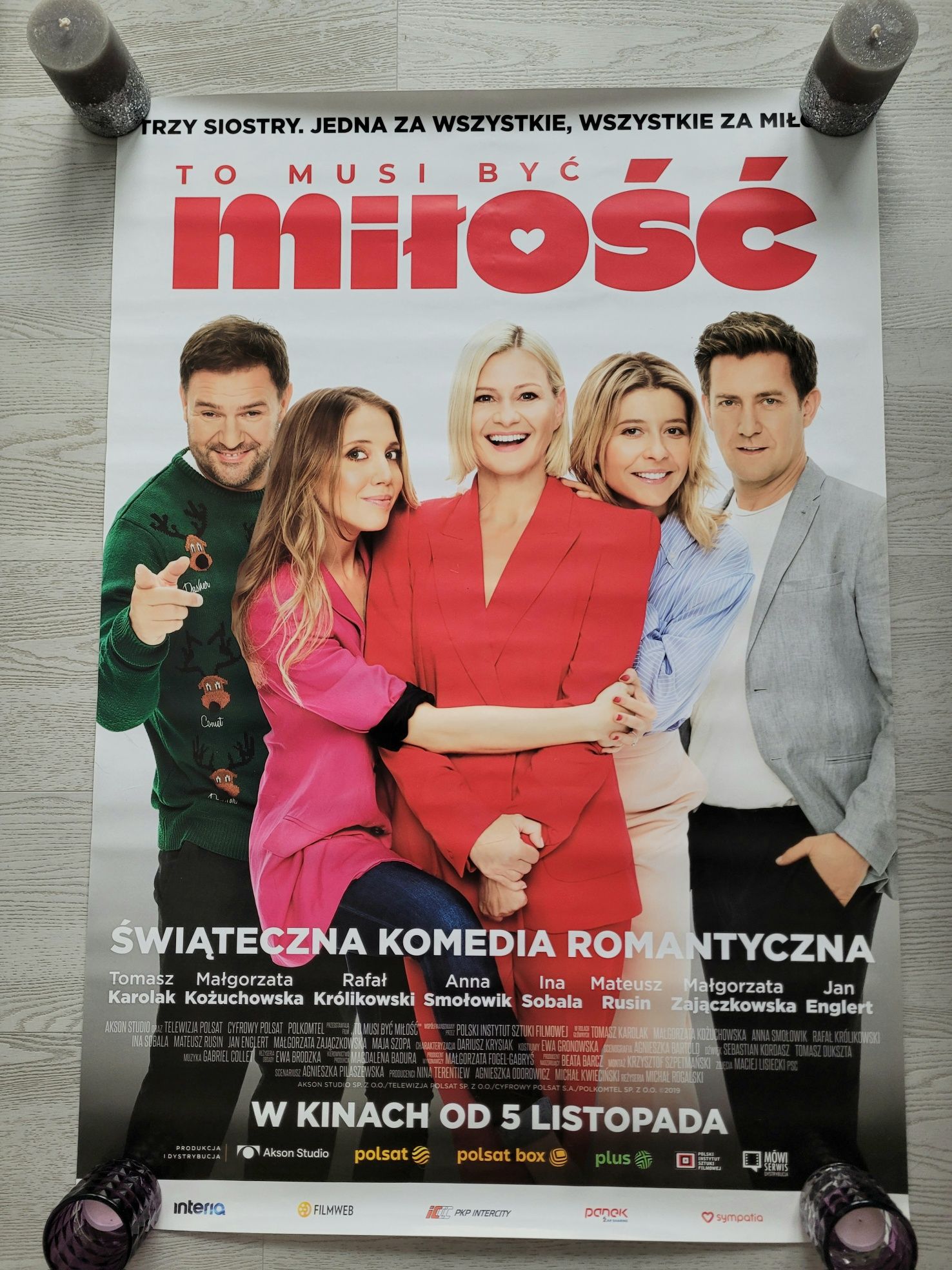 Plakat kinowy z filmu To musi być miłość Karolak Kożuchowska