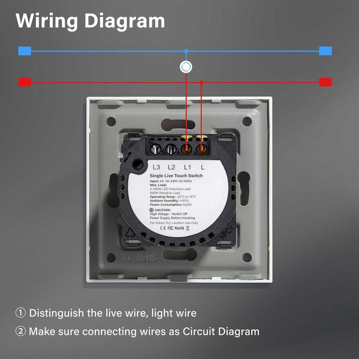 Szklany dotykowy włącznik światła – nowoczesny design i wygoda