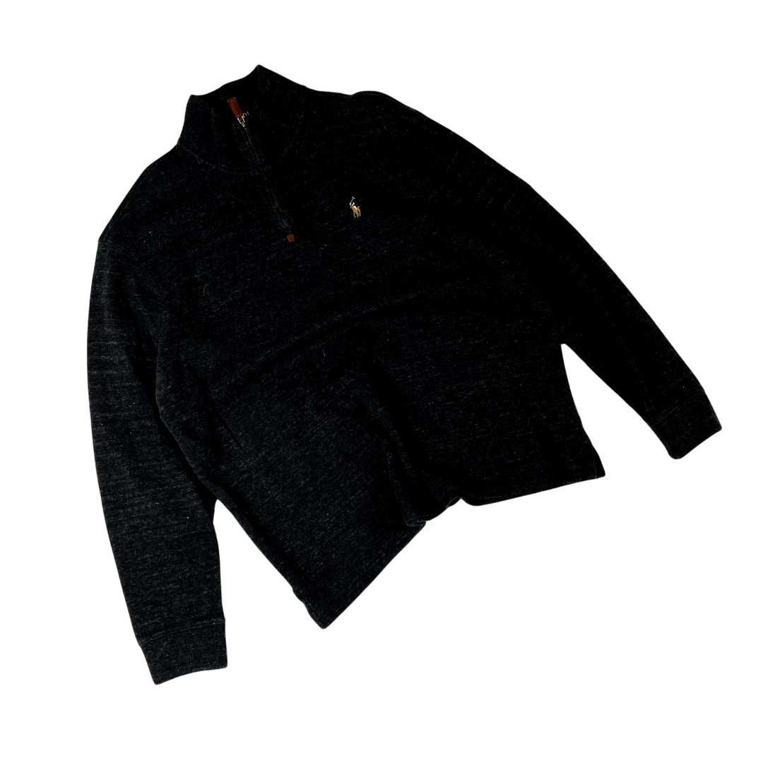 Ralph Lauren zip turtleneck sweter zapinany (L/XL) elegancki 90s 80s