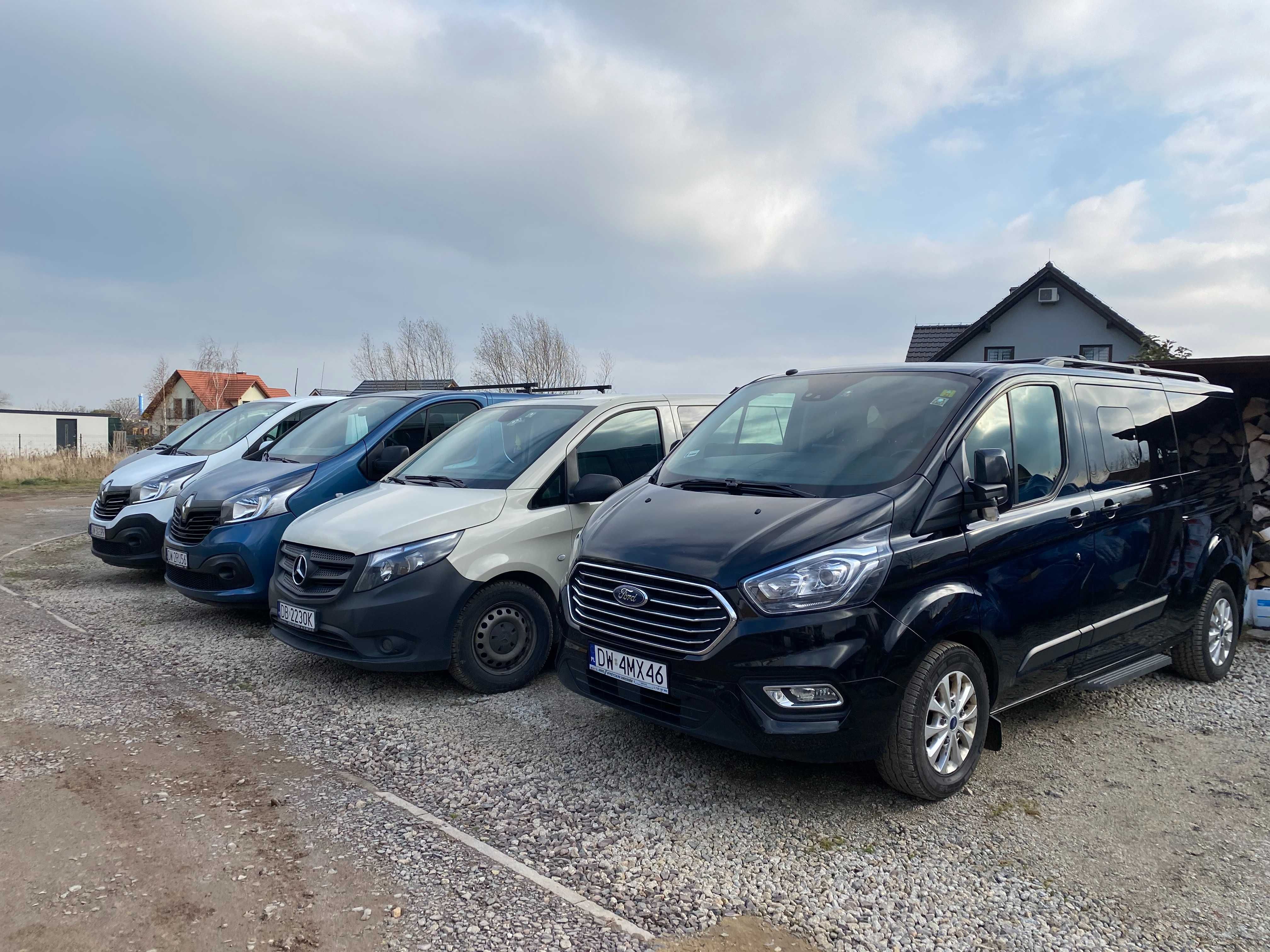Wynajem busa 9 os. Mercedes Vito, pakiet minimum 2 tygodnie!