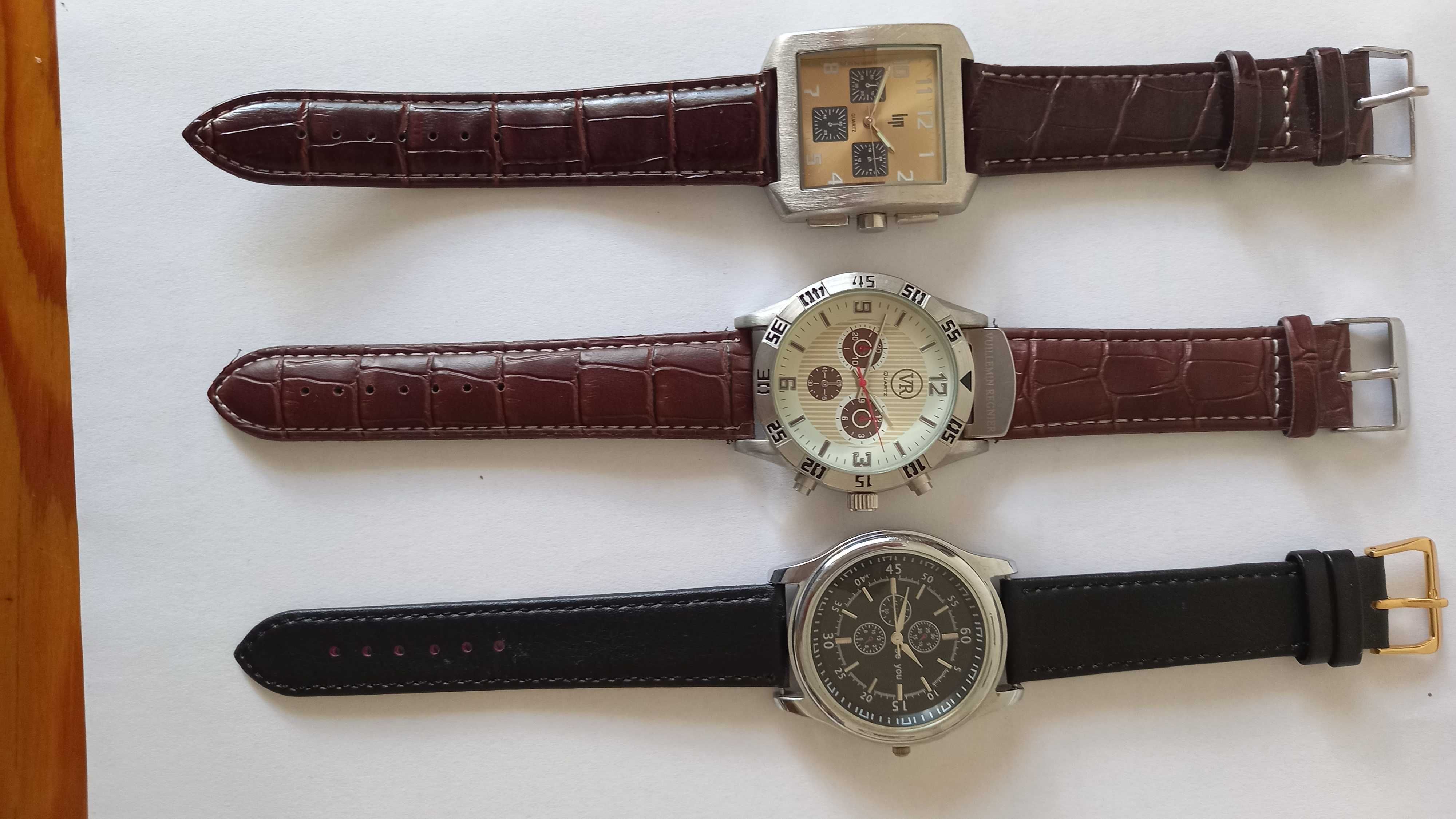 Męskie zegarki analogowo-kwarcowe sztuk 3