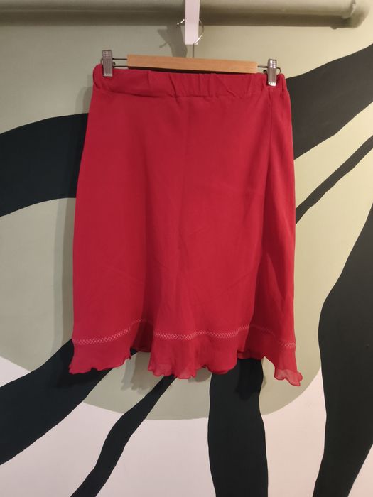 Jedwabna spódnica różowa 12/L