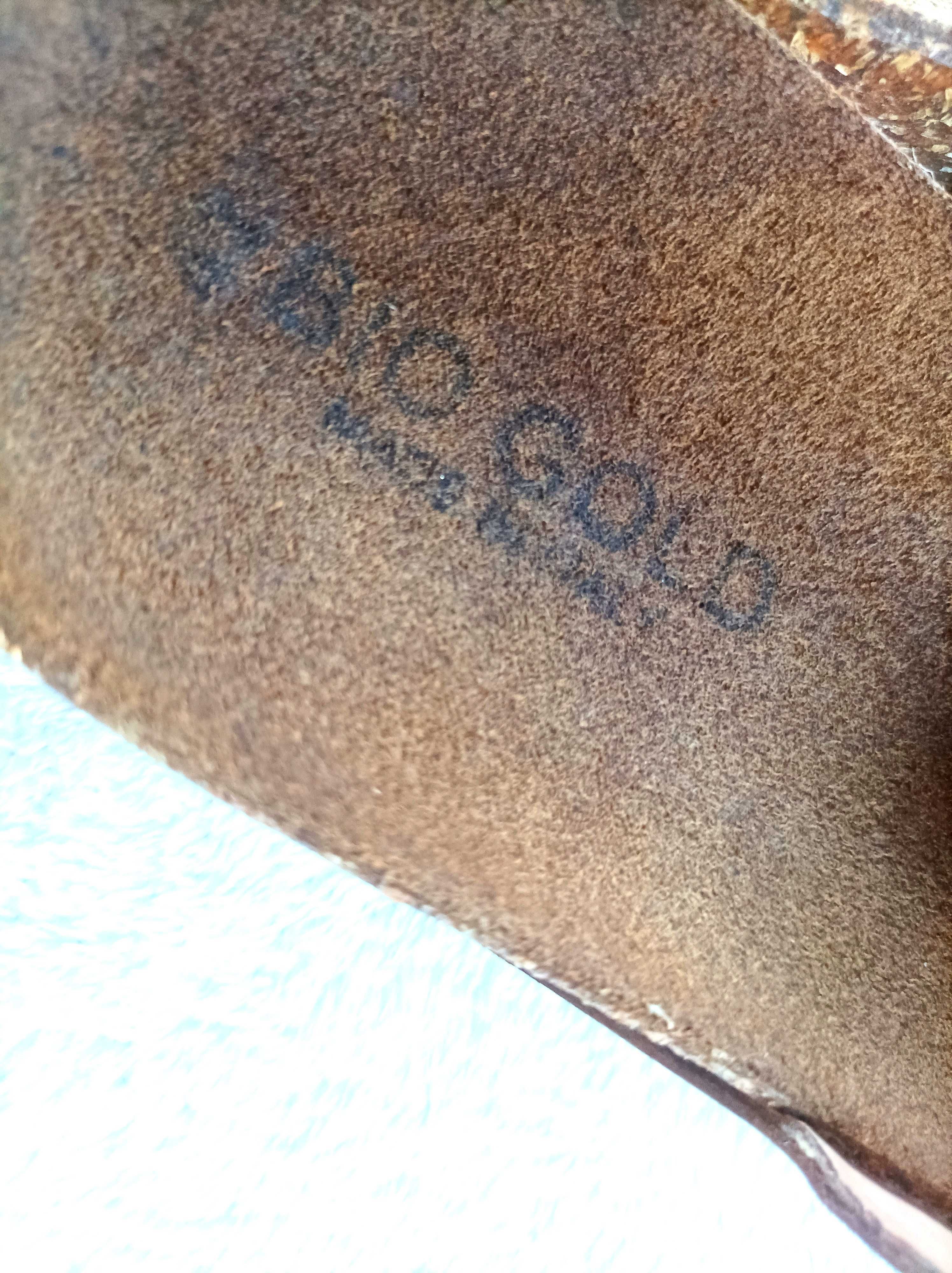 Klapki slip-on oryginalne ortopedyczne włoskie Bio-Gold 41 skóra