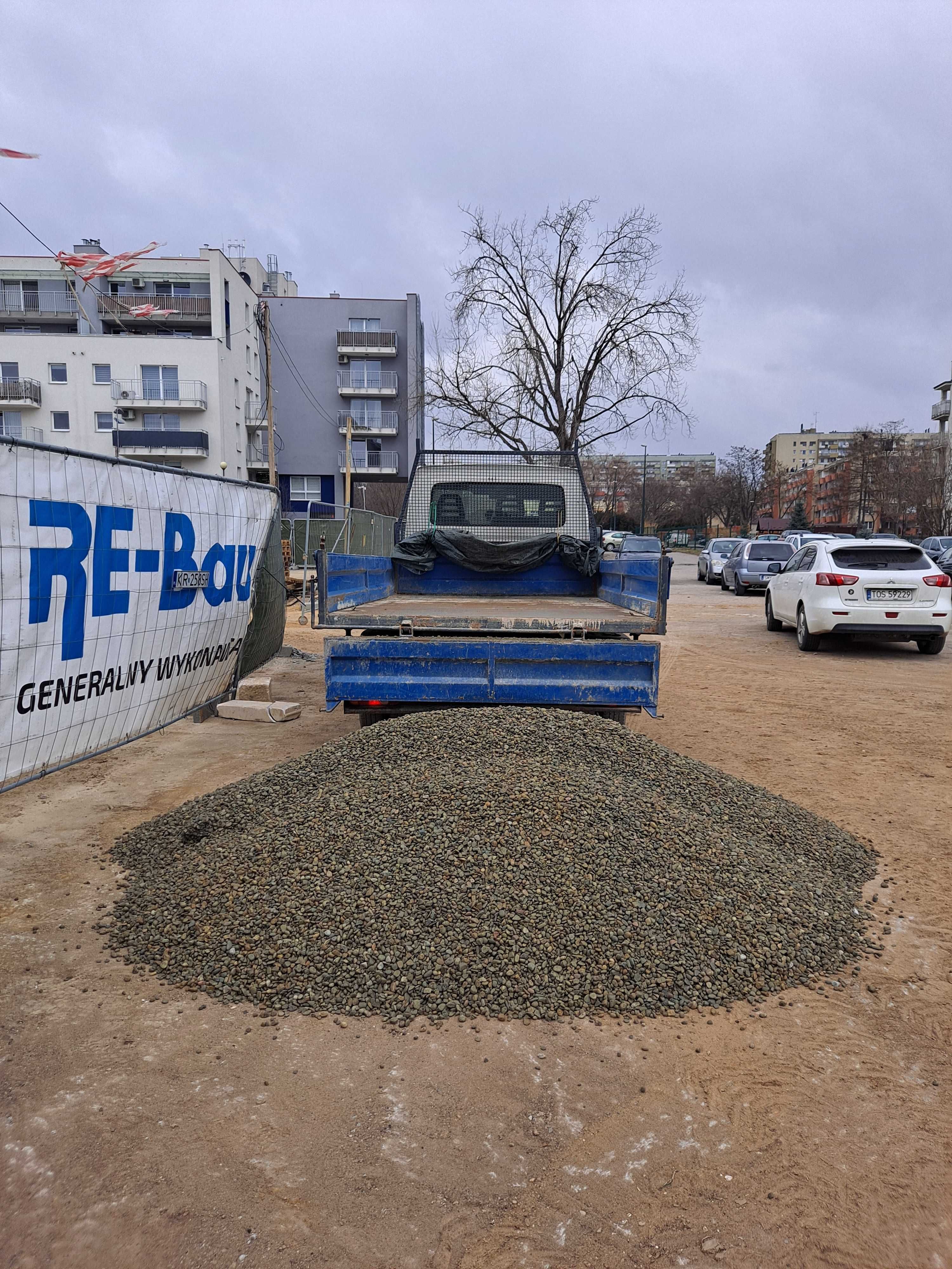Otoczak do drenażu, żwir, piasek, spóła, kruszywa, transport 3,5 t