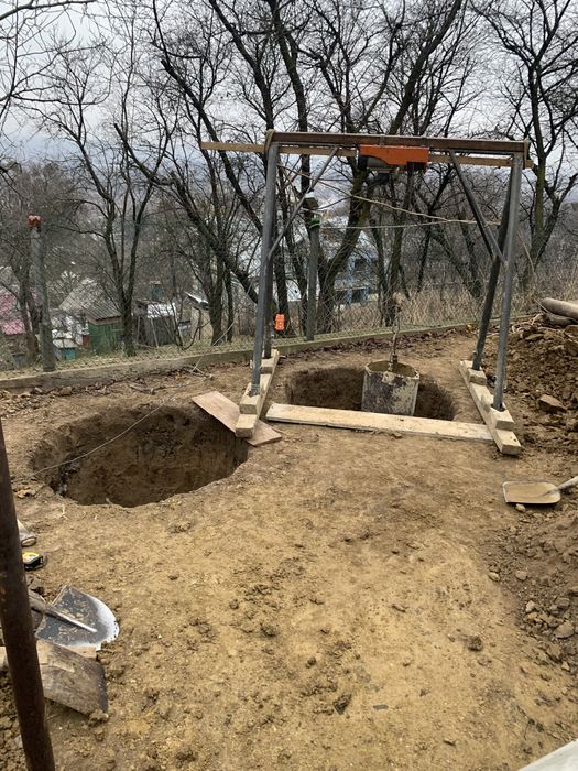 Копання каналізацій, септиків, вигрібних ям, чистка криниць