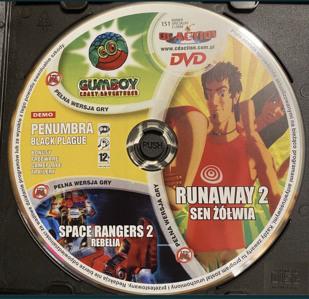 Gry PC CD-Action DVD nr 151: Runaway 2, Space Rangers 2, Gumboy