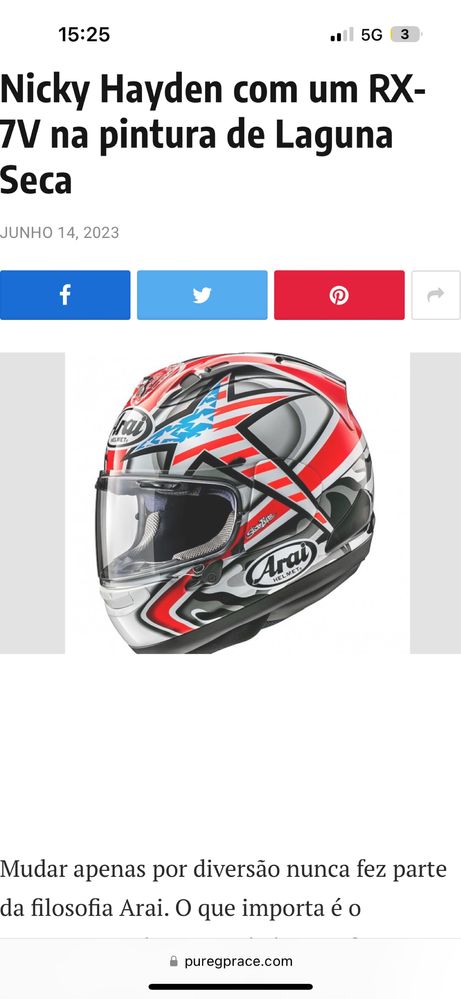 Arai Rx7 Hayden Laguna Seca