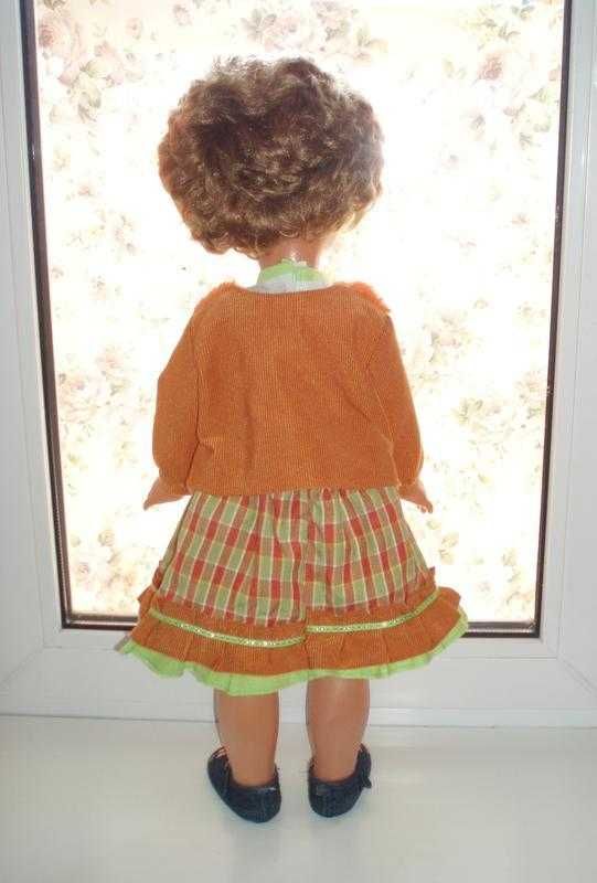 Кукла винтаж 70-е гг ДЗИ на резинках клеймо 64 см, платье в подарок