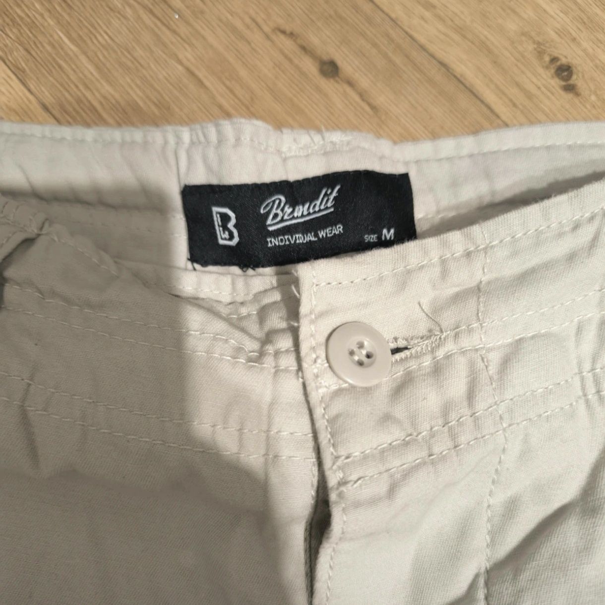 Spodnie cargo S i M brandit nowe z metką kremowe beżowe retro alt