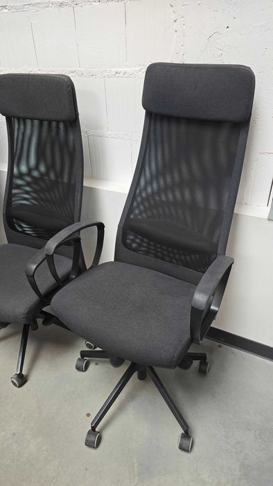 Krzesło fotel biurowy IKEA MARKUS szary - używany - odbiór Gliwice