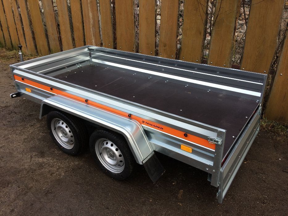 Przyczepka TEMA 263x125 tandem 2 osie 750 DMC dostawa cała Polska