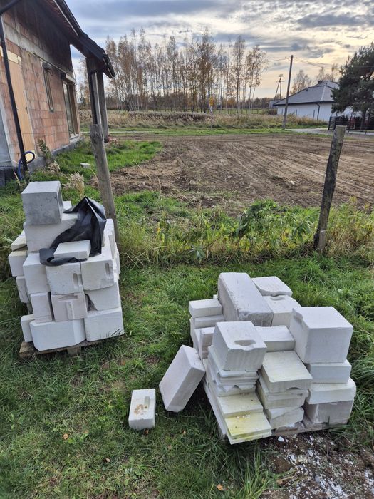 Pustaki suporeks, beton komórkowy, biały pustak