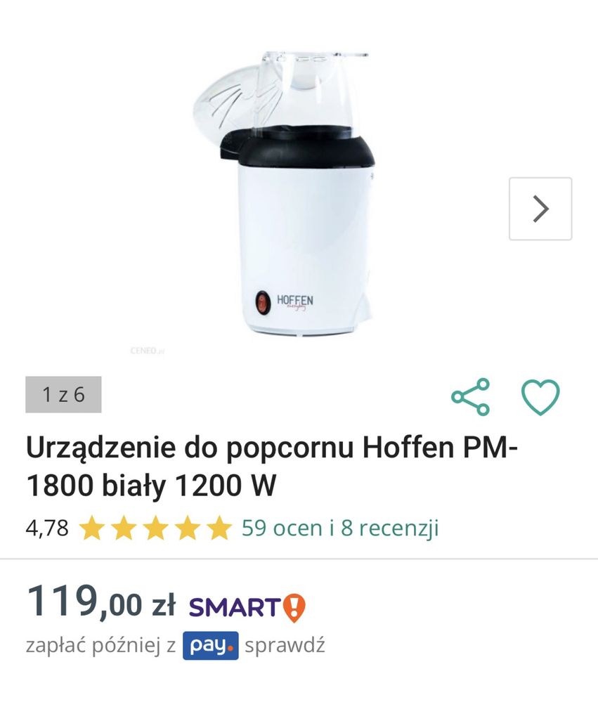 Maszynka do robienia popcornu HOFFEN