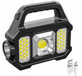 Latarka LED Solarna 32 + COB+ aku