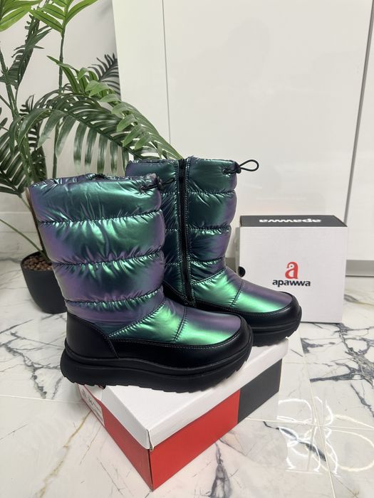 Зимові черевики ботинки на овчині apawwa 33 34 35 36 37