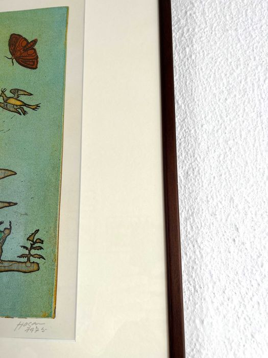 Gravura de João Hogan Jardim das Delícias II 1975