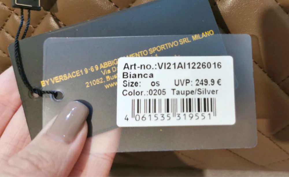 Mala taupe V1969 italia Nova