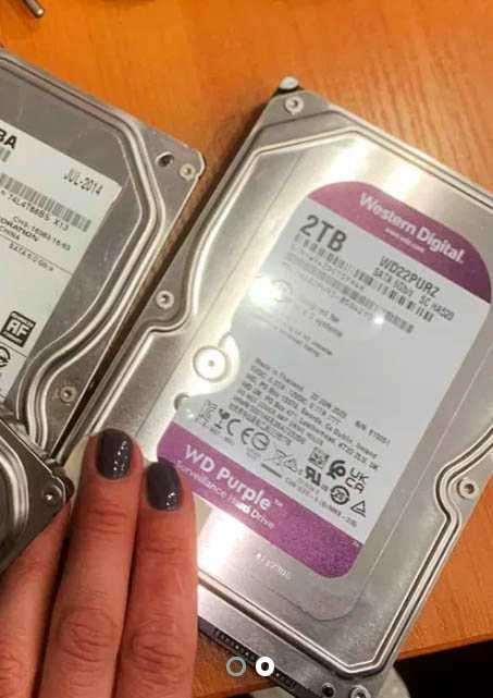 Жесткий диск WD Purple Surveillance 2TB 256MB 3.5 (WD22PURZ) Б. у.