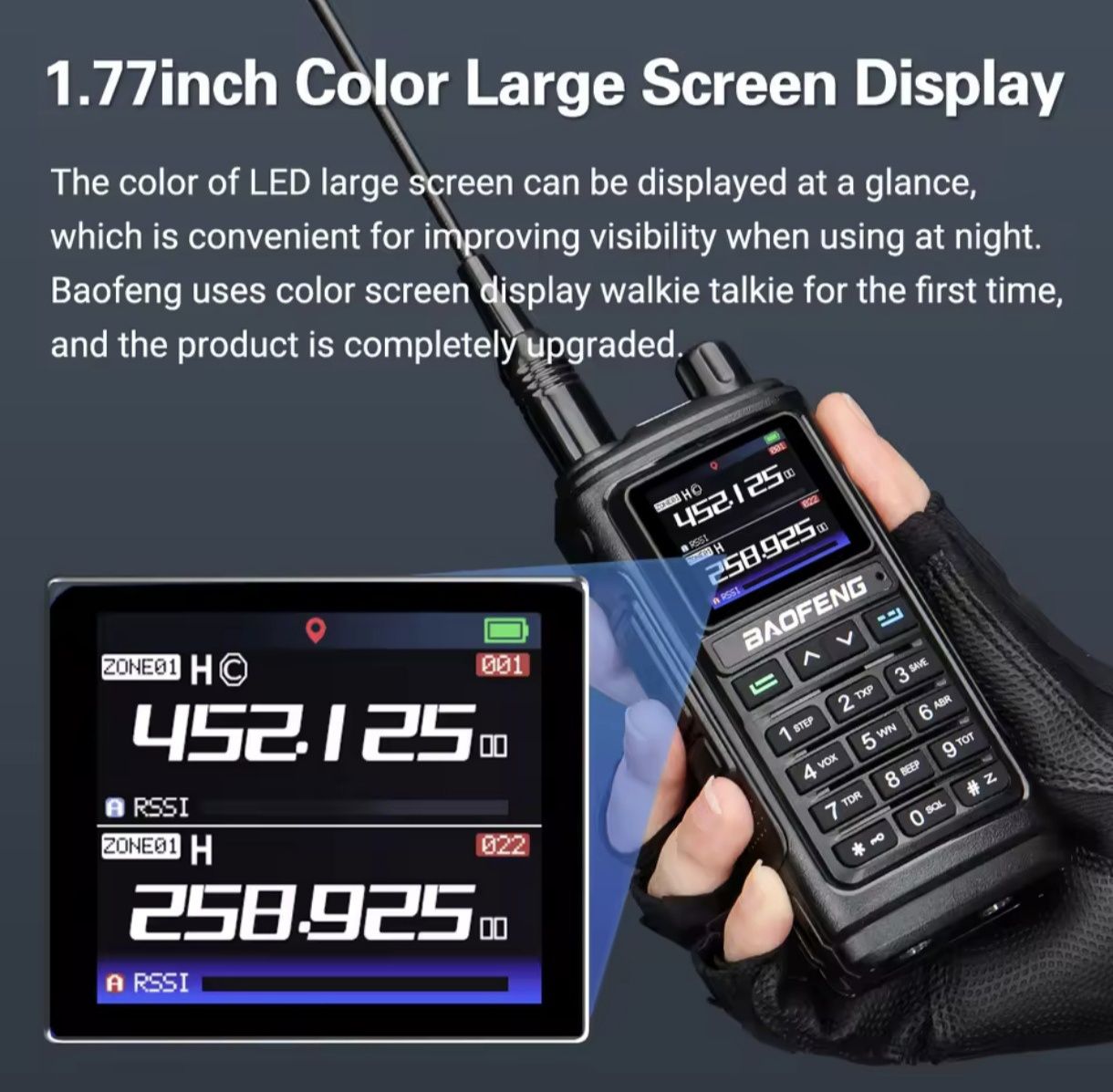 Нова Рація Baofeng UV-17 PRO UHF VHF 5W+ Радіостанція GPS та з пошуком