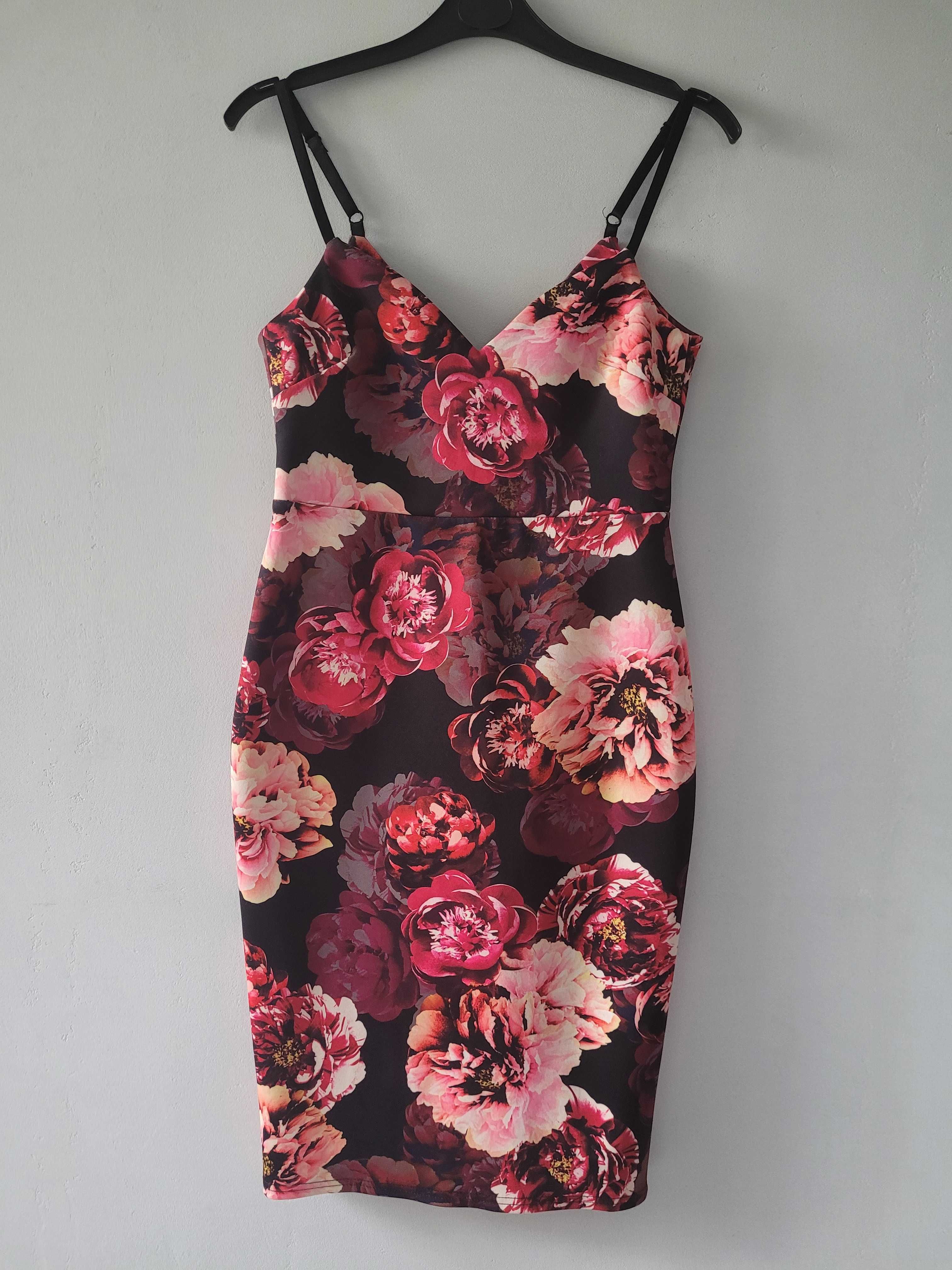 Sukienka w kwiaty na ramiączkach r. 36 - 38, firmy Asos