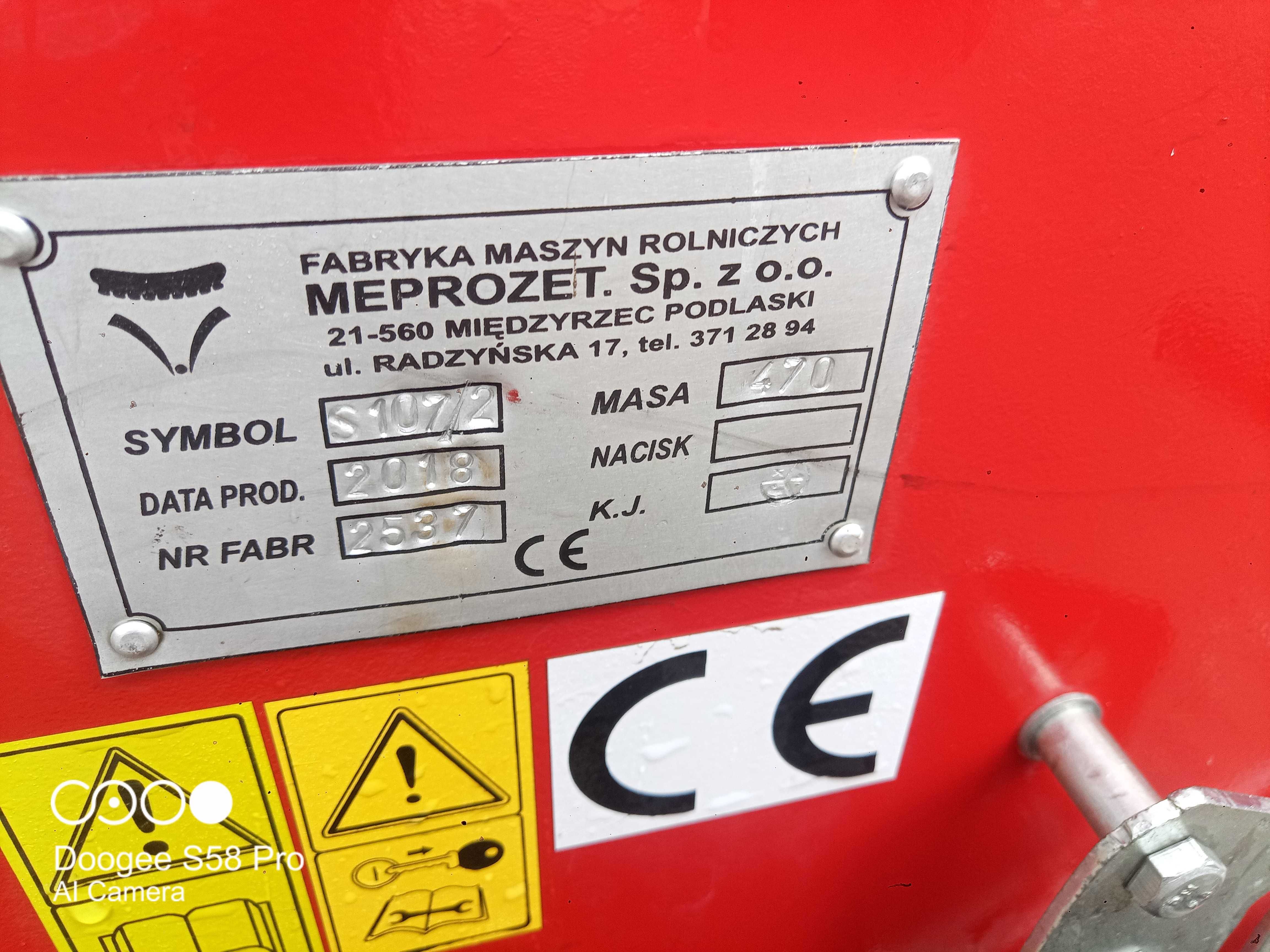 Siewnik zbożowy meprozet s107 2,5m jak nowy 2018r garażowany