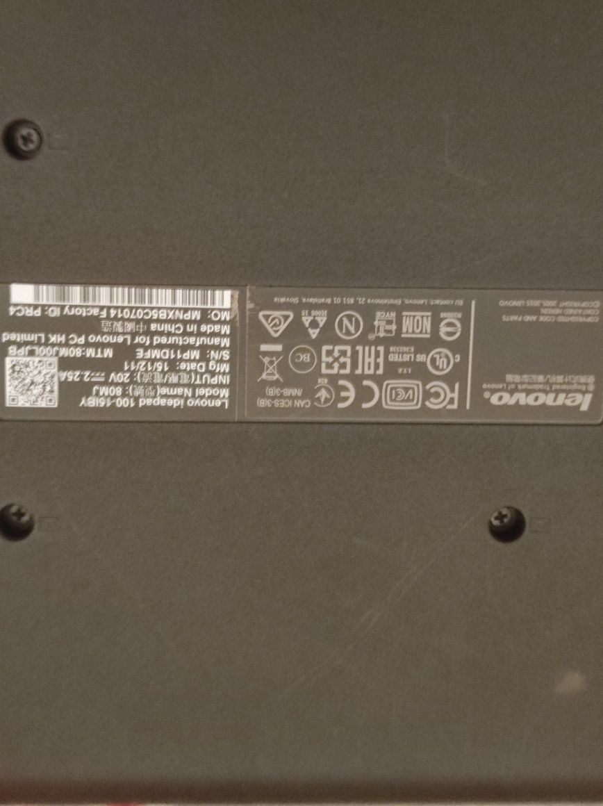 Продам ноутбук Lenovo 100-15IBY