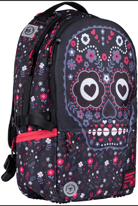 Рюкзак YES T-124 Parallel art черный  17 л