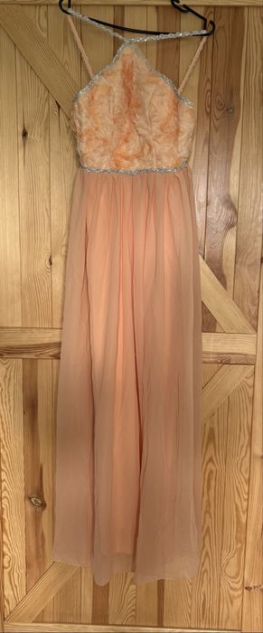 Sukienka rozmiar S morelowa