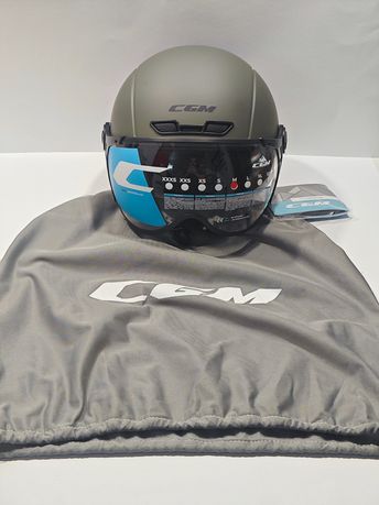 Kask Narciarski Cgm R. M 57-58 Cm Zielony Z Goglami