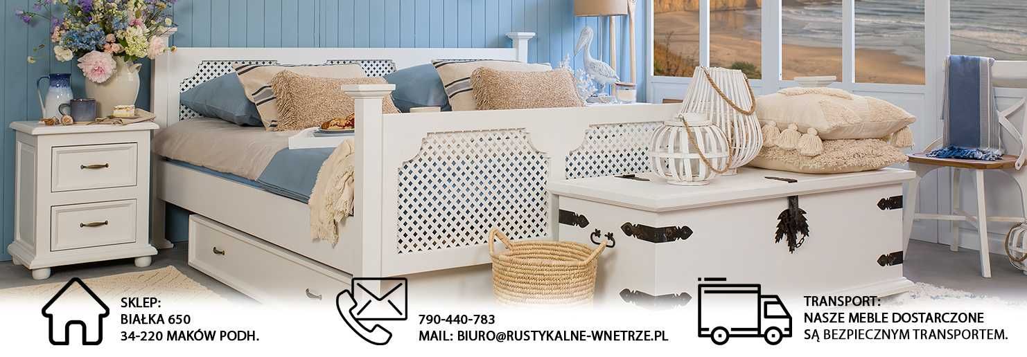 Drewniana kuchnia w stylu rustykalnym, prowansalska, producent