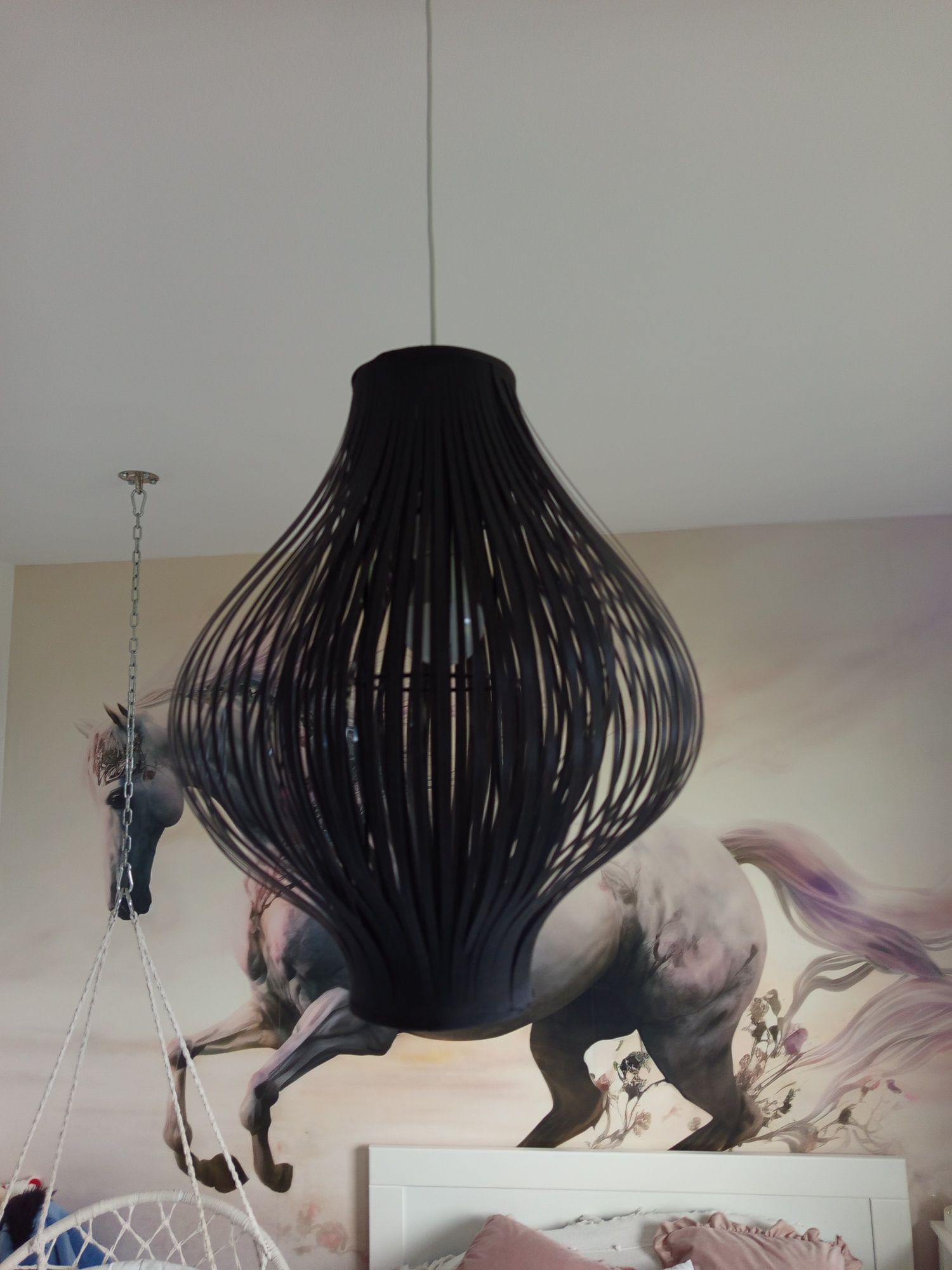 Lampa wisząca sufitowa czarna