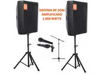 SISTEMA SOM 600 WATTS - P/Festas Familiares