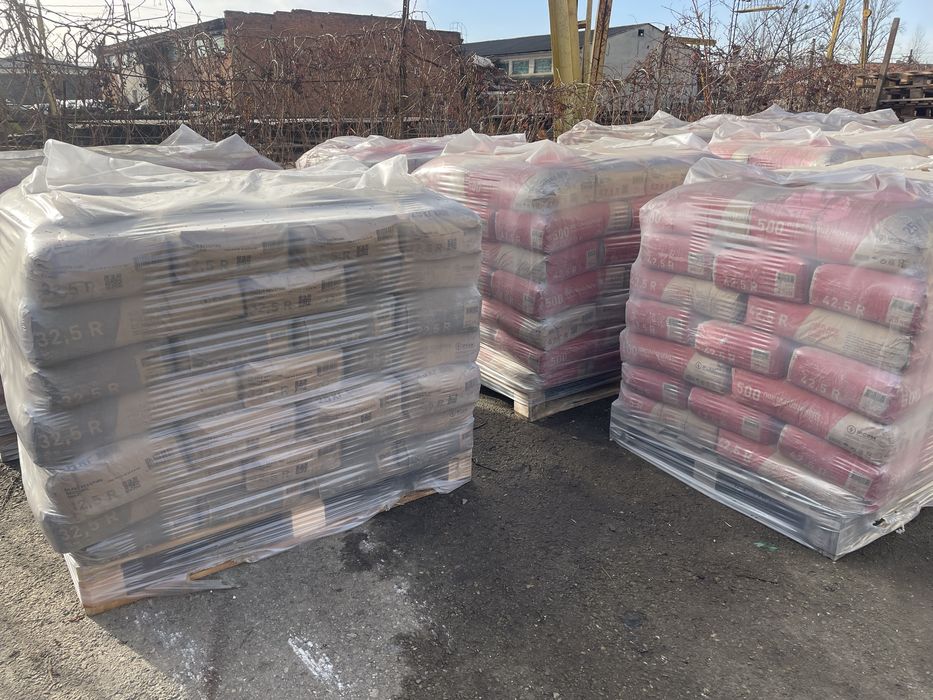 Цемент 400; 500-фасований у мішки 25 кг