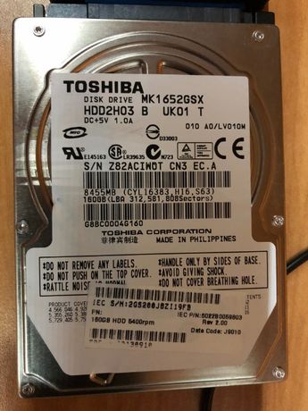 Disco Toshiba 2,5" 160GB como novo