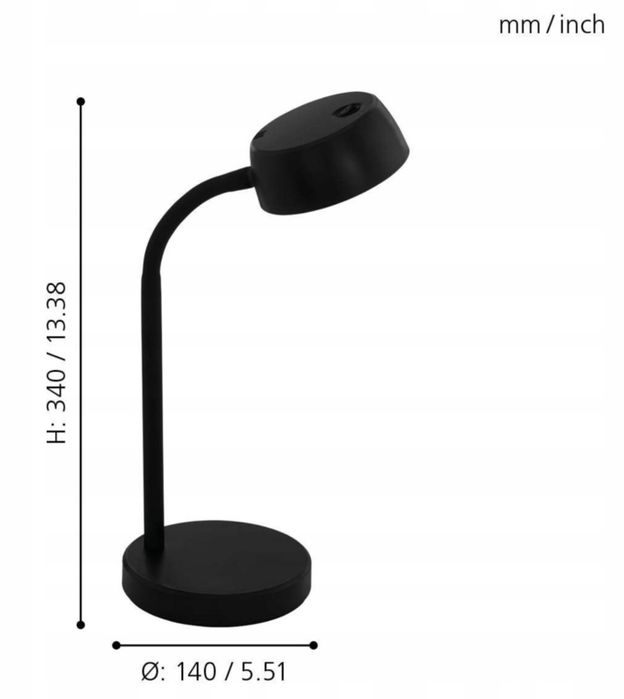 Nowa lampka LED eglo czarna