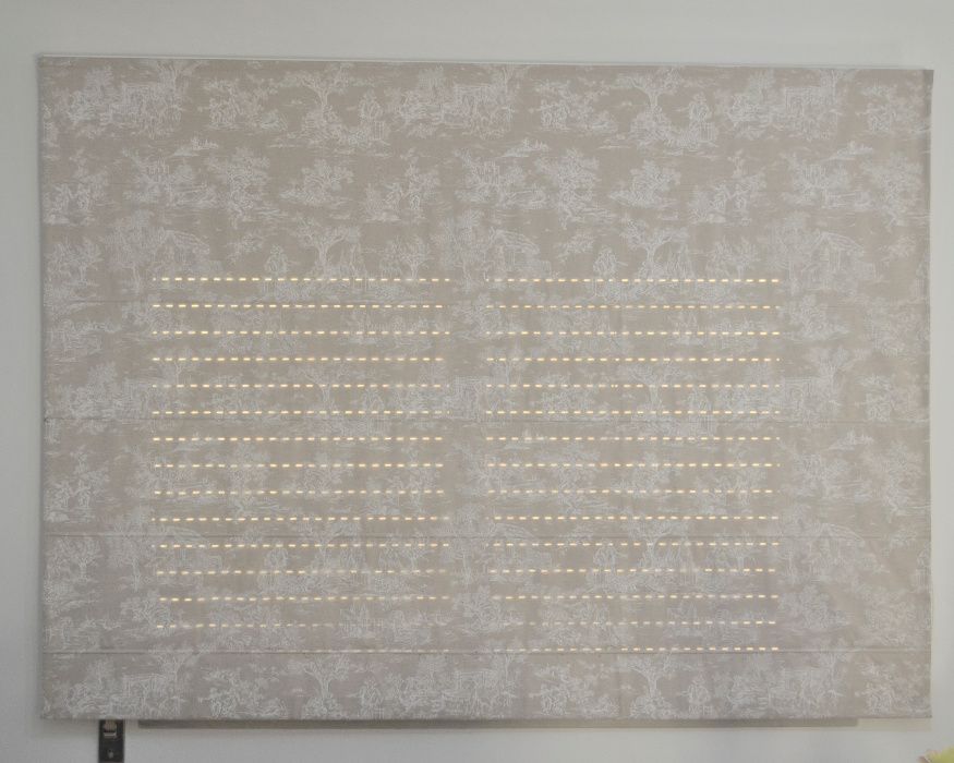 Cortinado/ Veneziana com motivo campestre