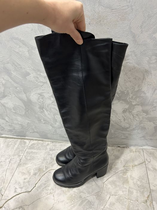 Жіночі ботфорти (чоботи) високі зима натуральна шкіра