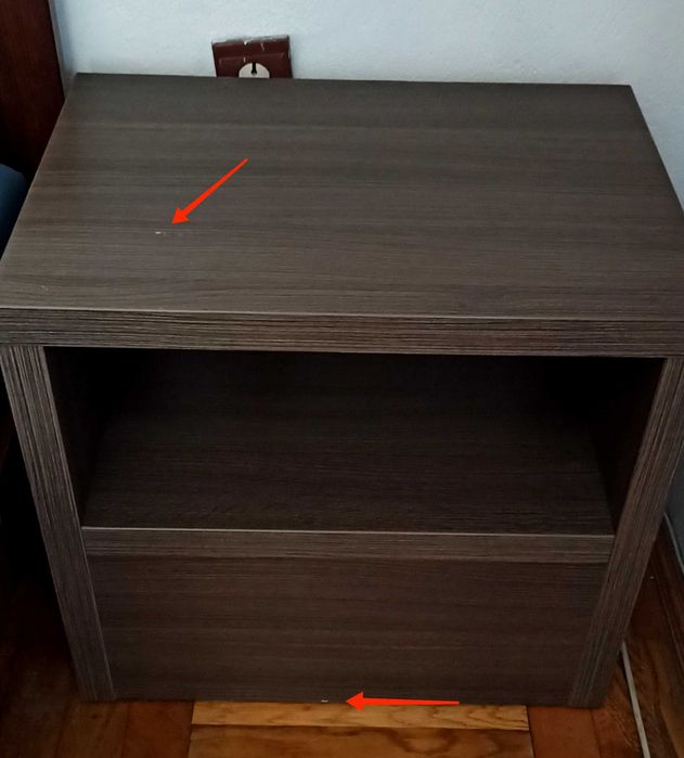 Szafki nocne nakastliki orzech ciemny 55x40x50cm 2 sztuki