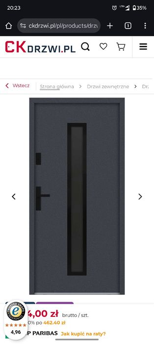 Drzwi zewnętrzne stalowo-aluminiowe Nowe