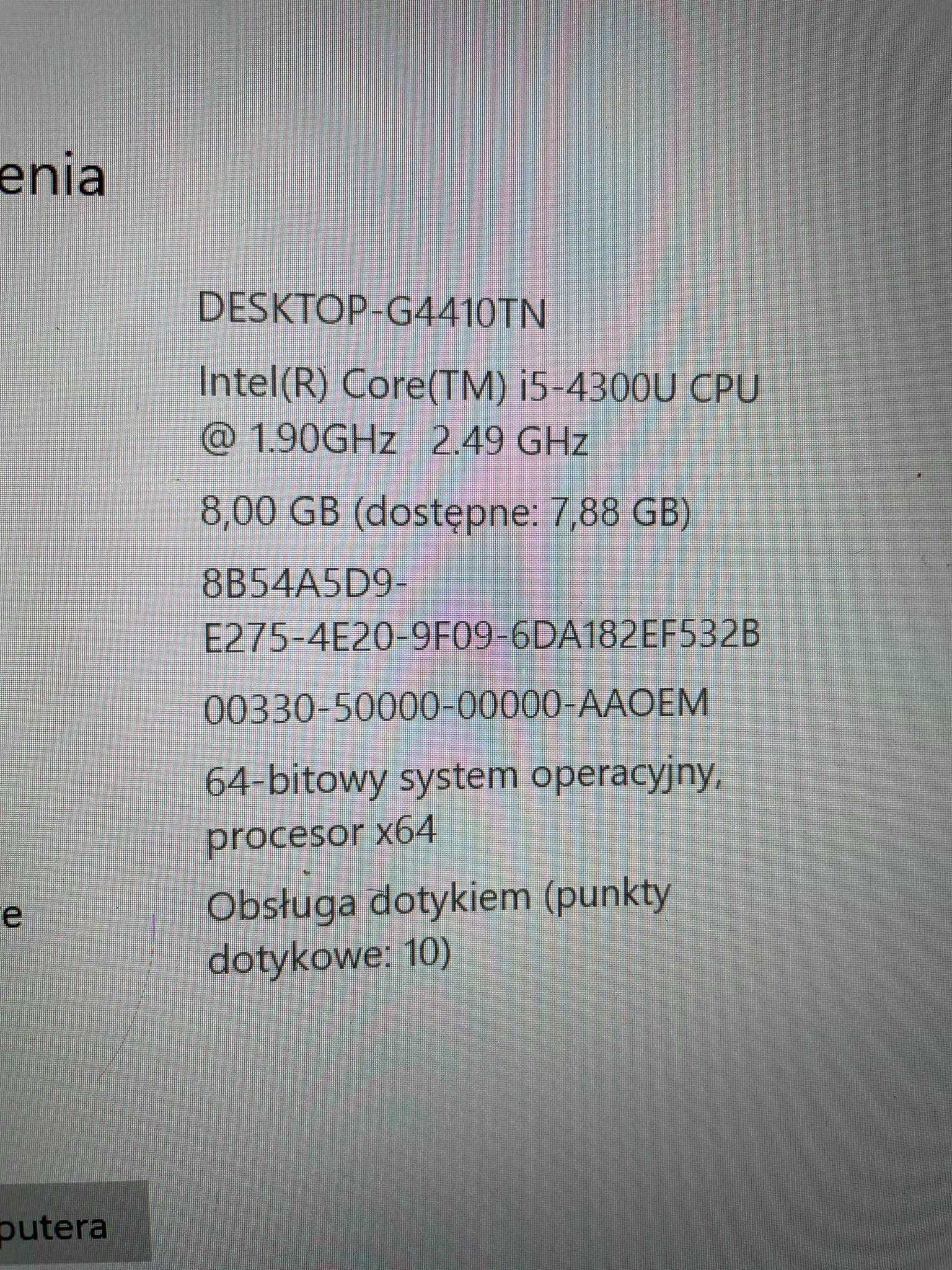 Lenovo ThinkPad T440s (i5-4300u, 8GB RAMu, Windows 10 Pro, SSD 256GB)