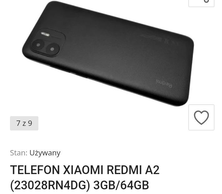 smartfon Xiaomi Redmi A2 3gb/64gb 4g LTE czarny