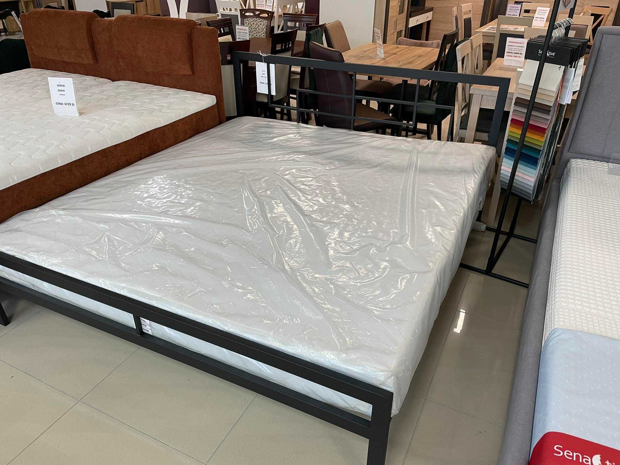 (75G) łóżko metalowe 180 x 200 cm z materacem 1499 zł